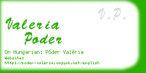 valeria poder business card