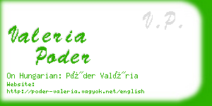 valeria poder business card